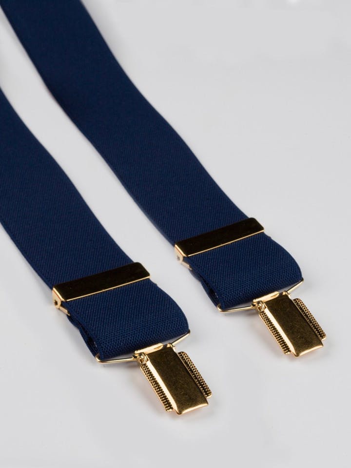 Men's Navy Blue Wide Braces