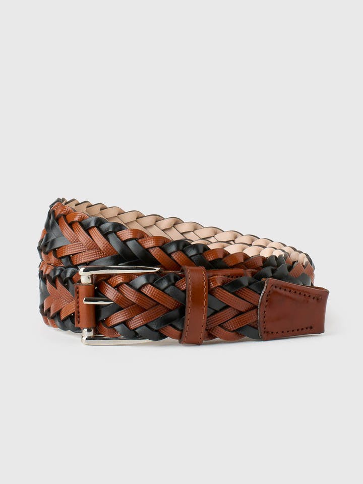 Men's Cadiz Leather Braided Belt