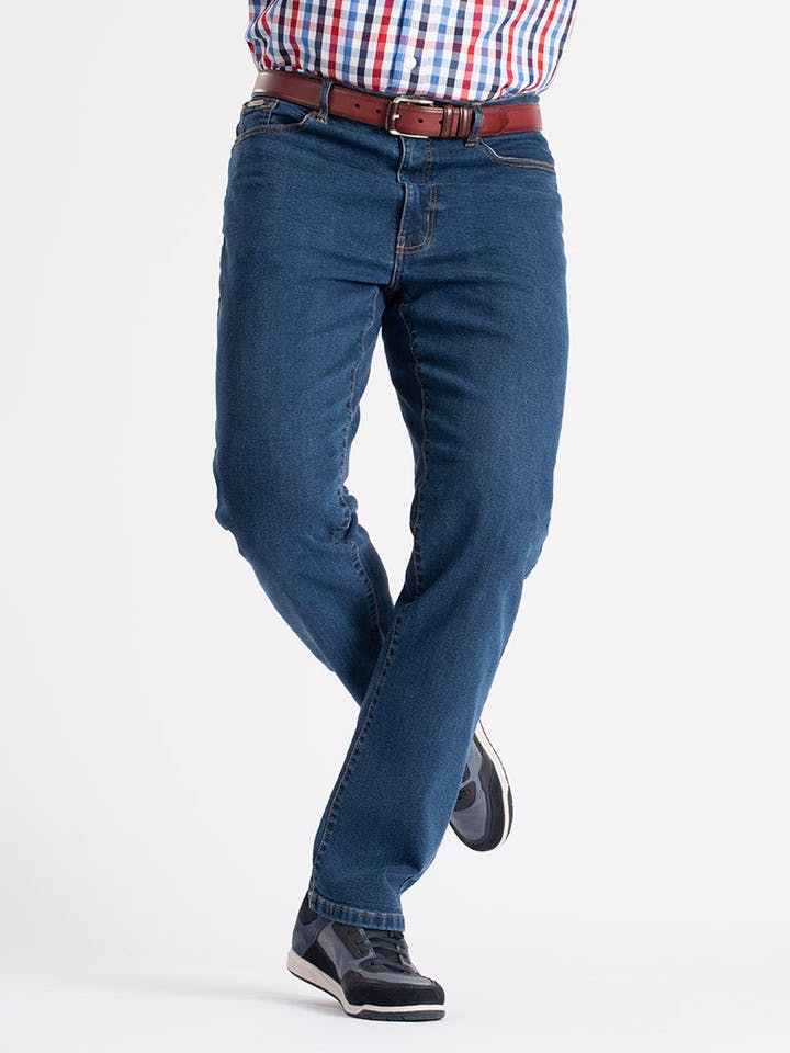 Navy Blue Lightweight Spandex Denim Jeans