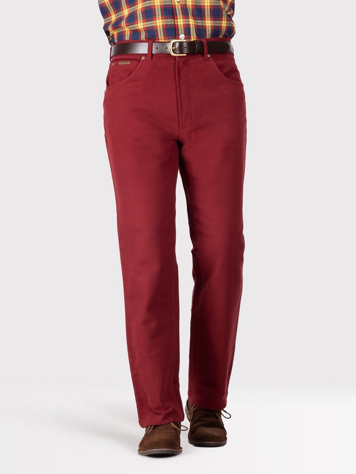 Men's Red Moleskin Jeans