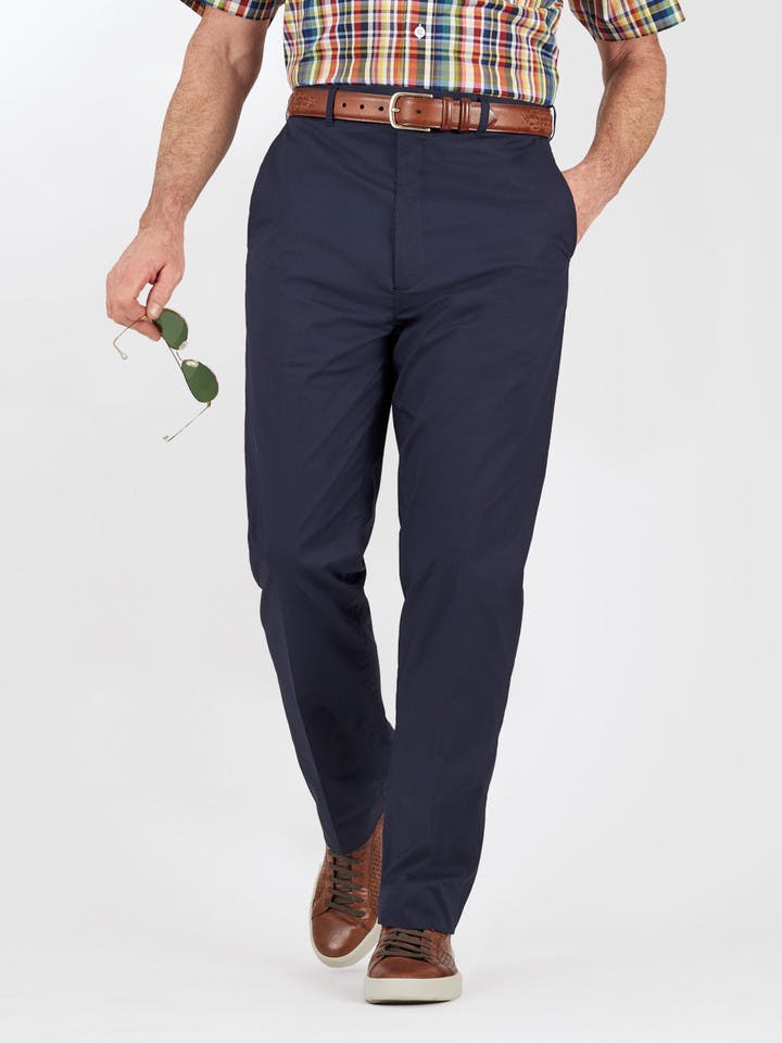 Men's Navy Lightweight Tropical Chinos