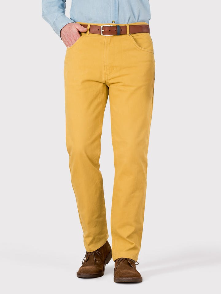 Men's Mustard Yellow Drill Jeans