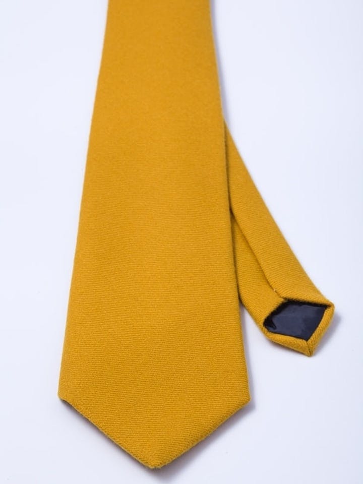 Gold Yellow Woven Wool Tie