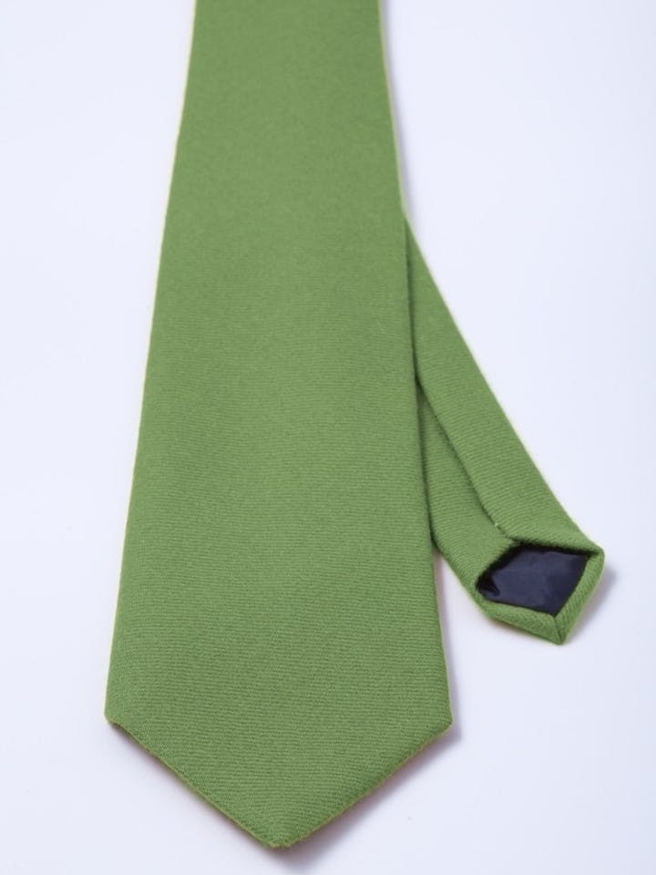 Green Woven Wool Tie