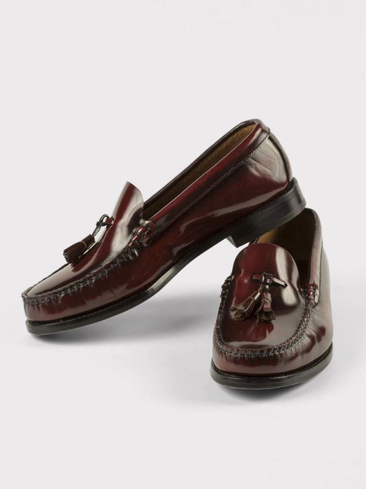 Men's Oxblood Red Tasselled Leather Loafer