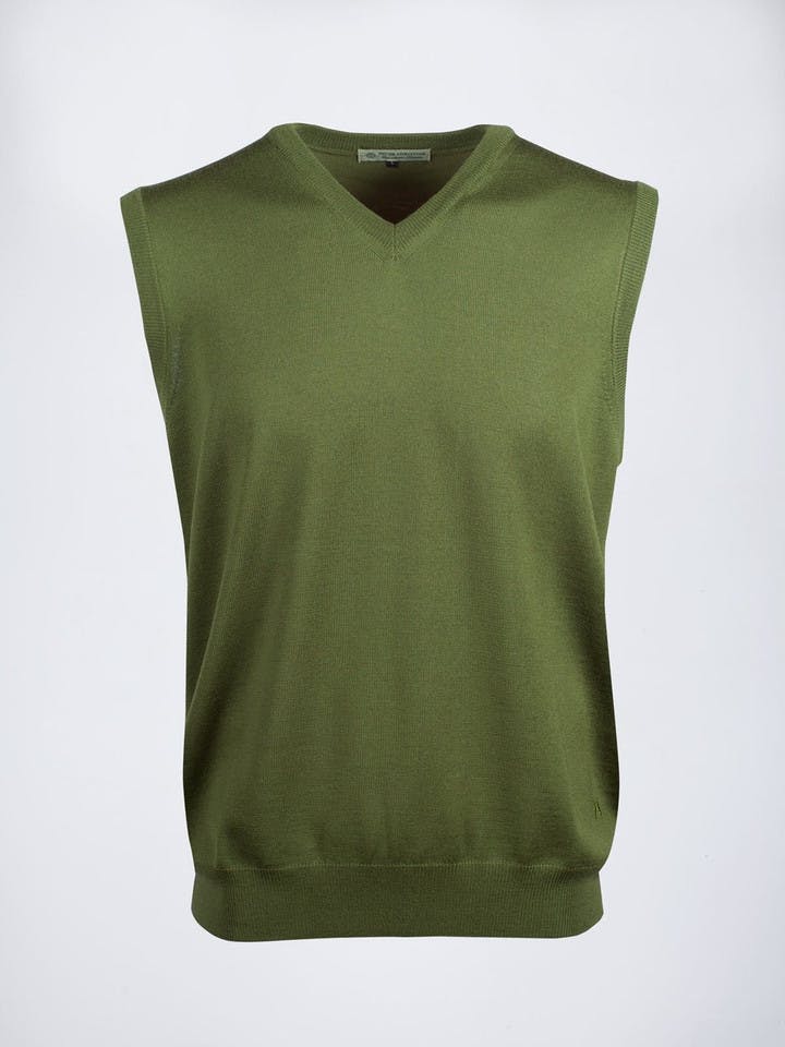 Men's Leaf Green Merino Slipover