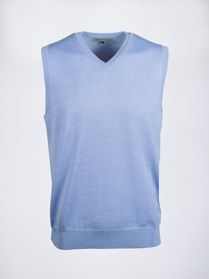 Men's Light Blue Merino Wool Slipover