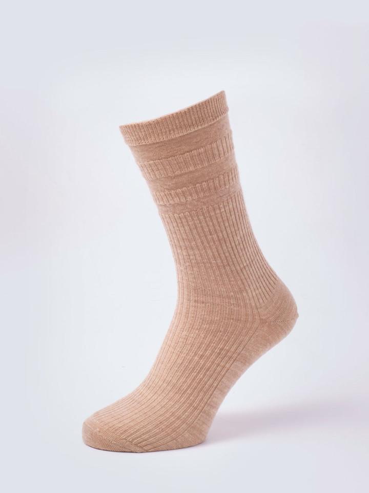 Oatmeal Beige HJ Softop® Wool Rich Socks