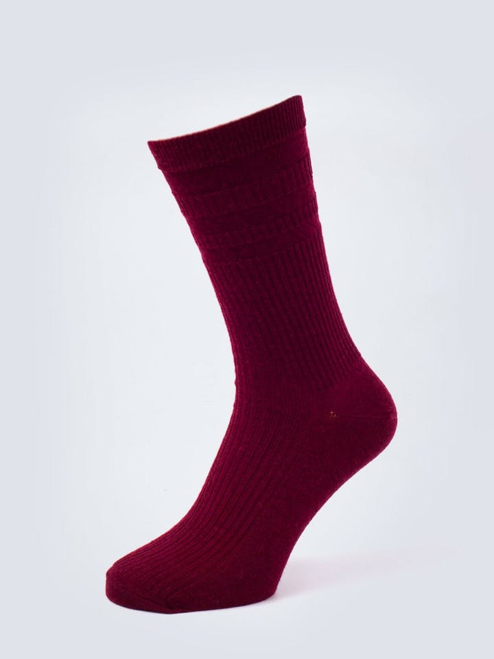 Claret HJ Softop® Wool Rich Socks