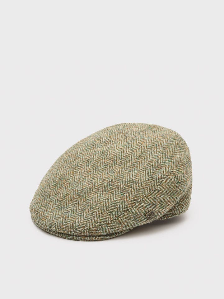 Oat Harris Tweed Flat Top Cap