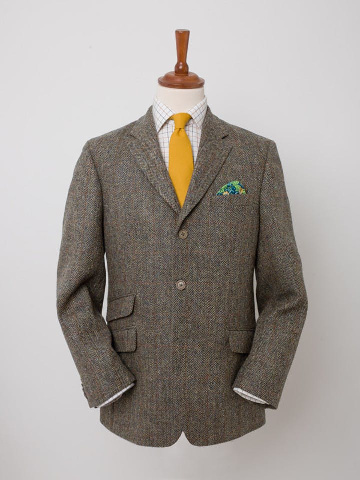 Image of Bracken Brown Harris Tweed Suit Jacket