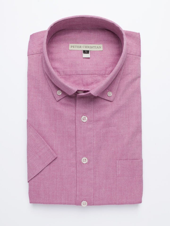 Image of Pink Short Sleeve Popover Shirt