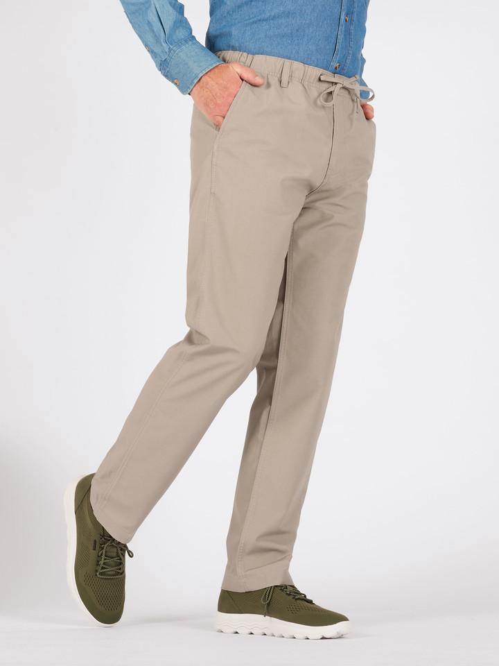 Men's Sand Drawstring Waist Trousers