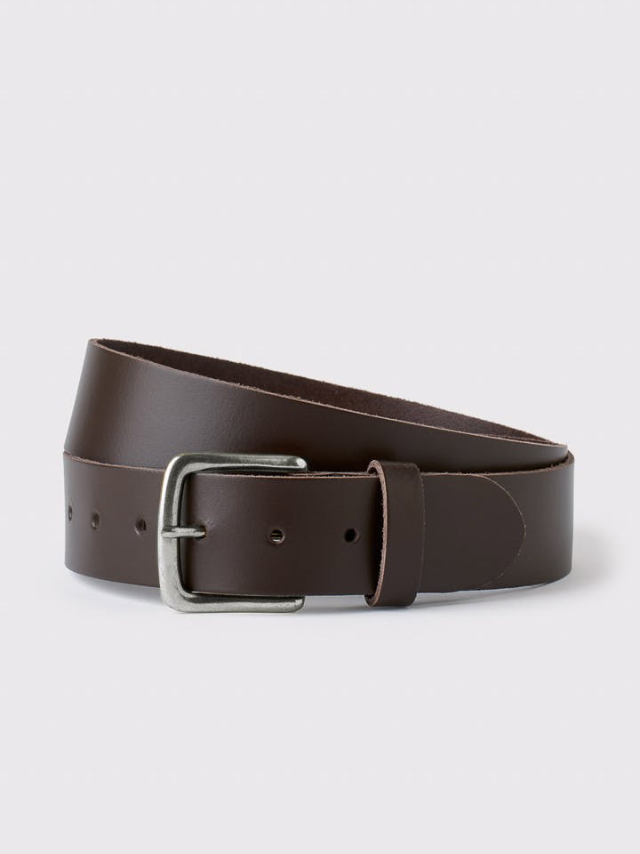 Men's Brown Leather Jeans Belt