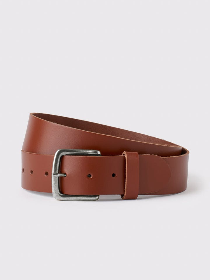 Men's Tan Leather Jeans Belt