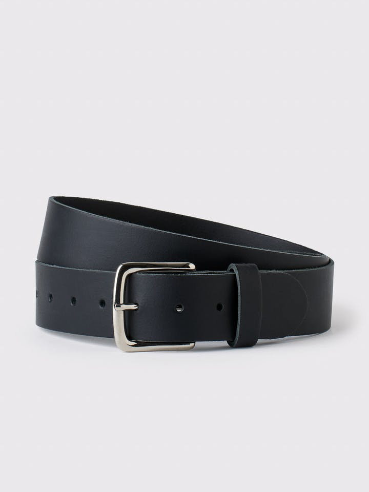 Men's Black Leather Jeans Belt