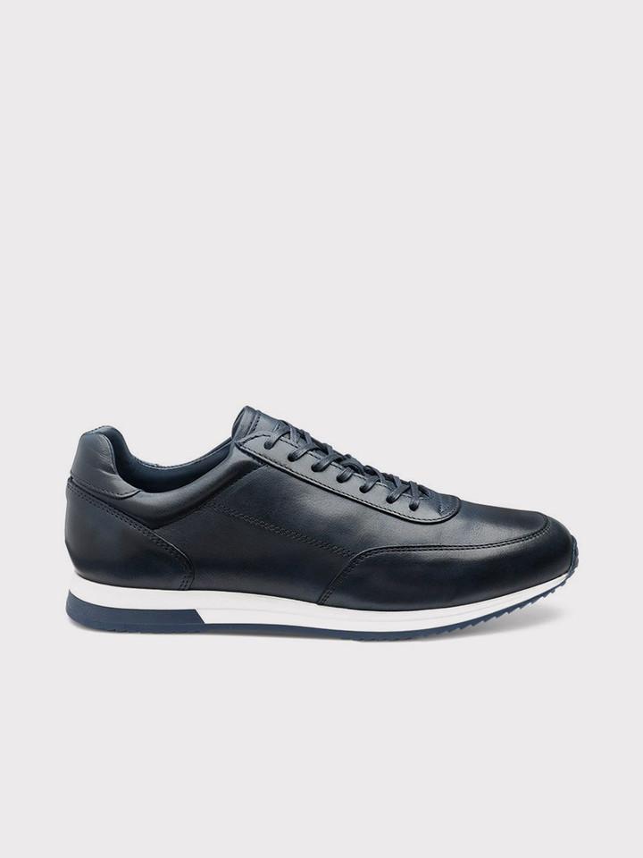 Men's Navy Blue Loake Bannister Trainer