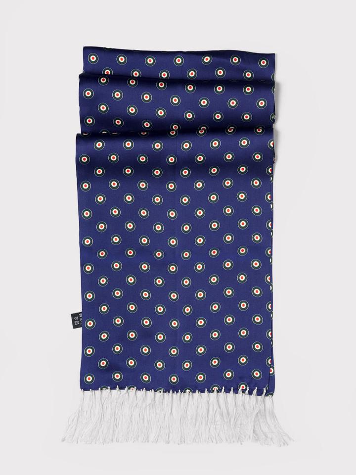 Men's Navy Spitfire Pure Silk Scarf