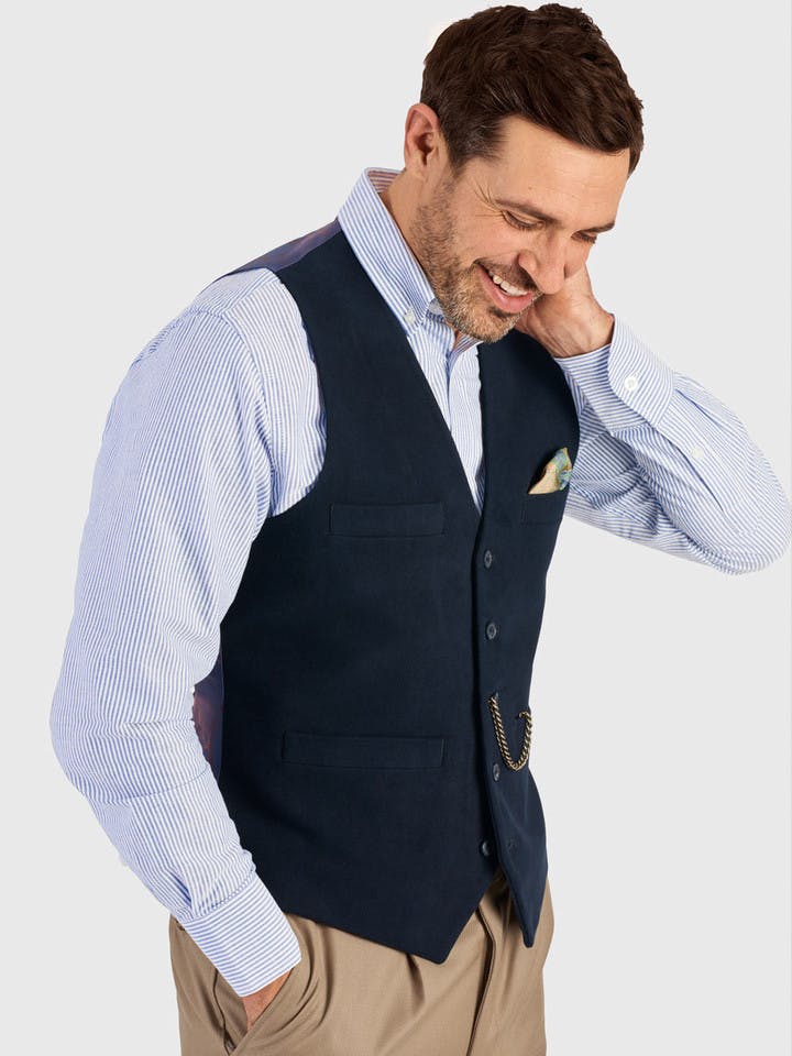 Moleskin Waistcoat Navy Model