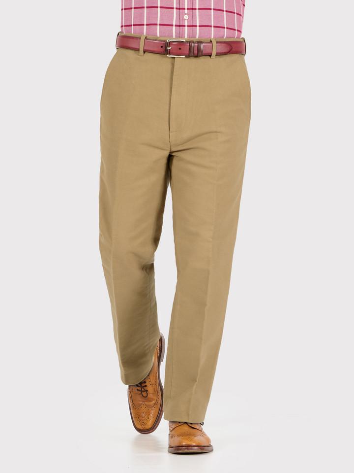 Men's Biscuit Beige Moleskin Trousers