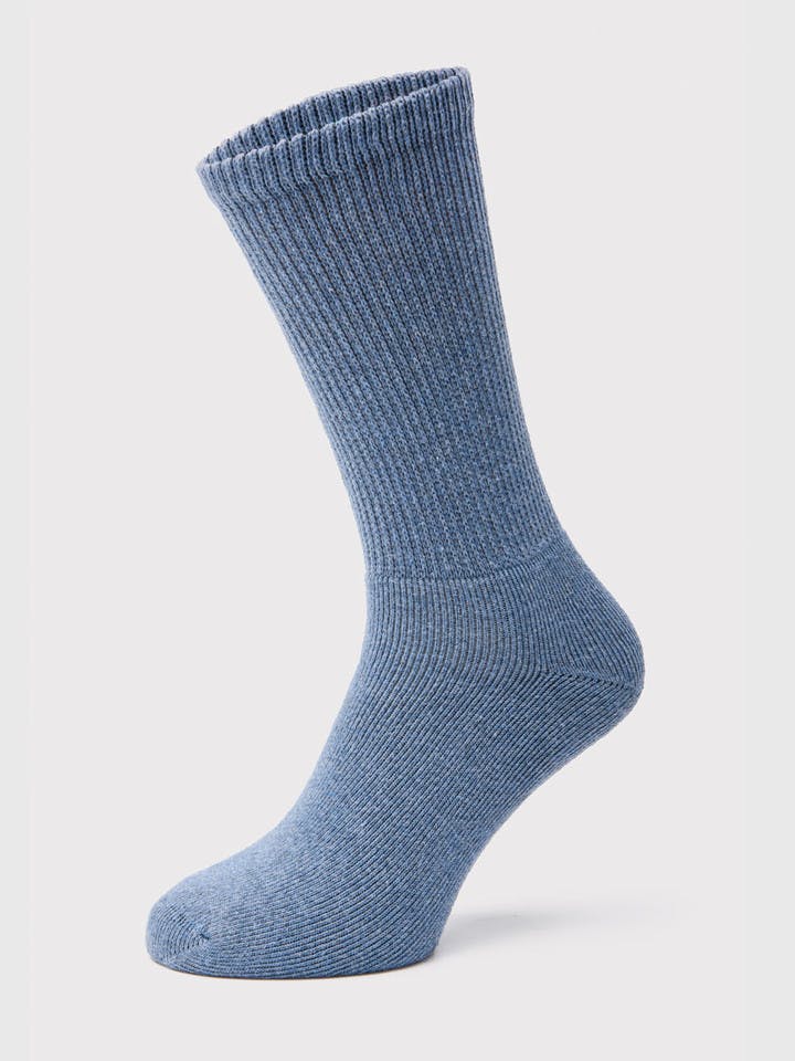 Blue Cotton Rich Diabetic Socks