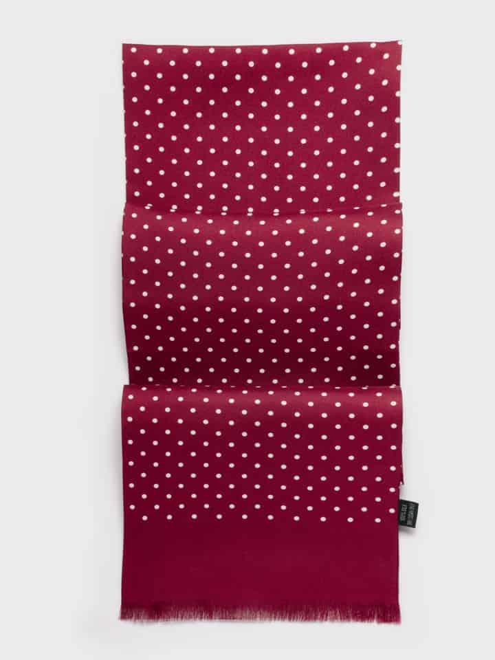 Men's Burgundy Birkin Silk Scarf Folded