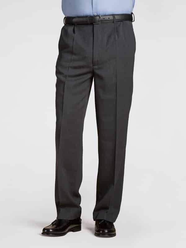 Men's Grey Cavalry Twill Trousers 100% wool