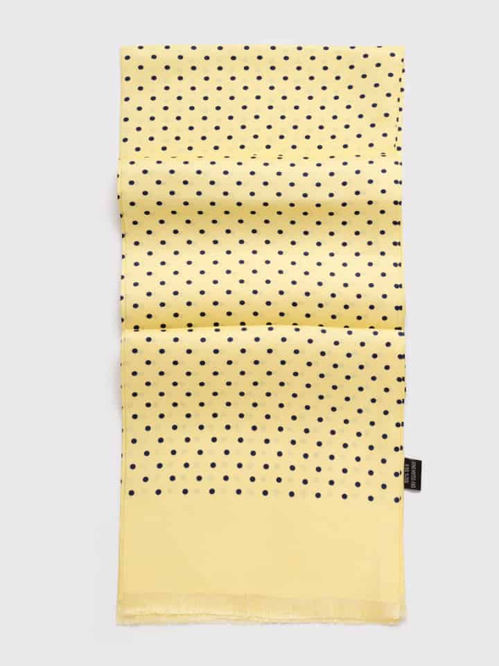 Men's Yellow Birkin Silk Scarf Folded