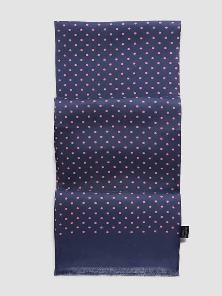 Navy & Pink Birkin Silk Scarf