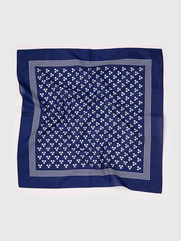 Mens Navy & White Spot Giant Hank