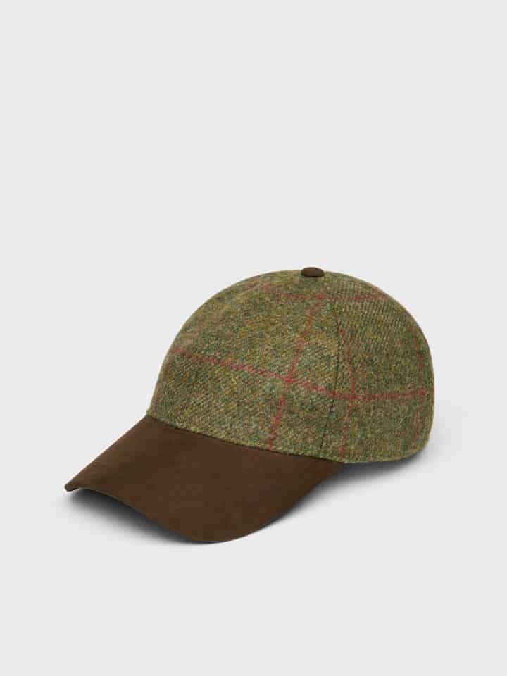 Green Tweed Baseball Cap