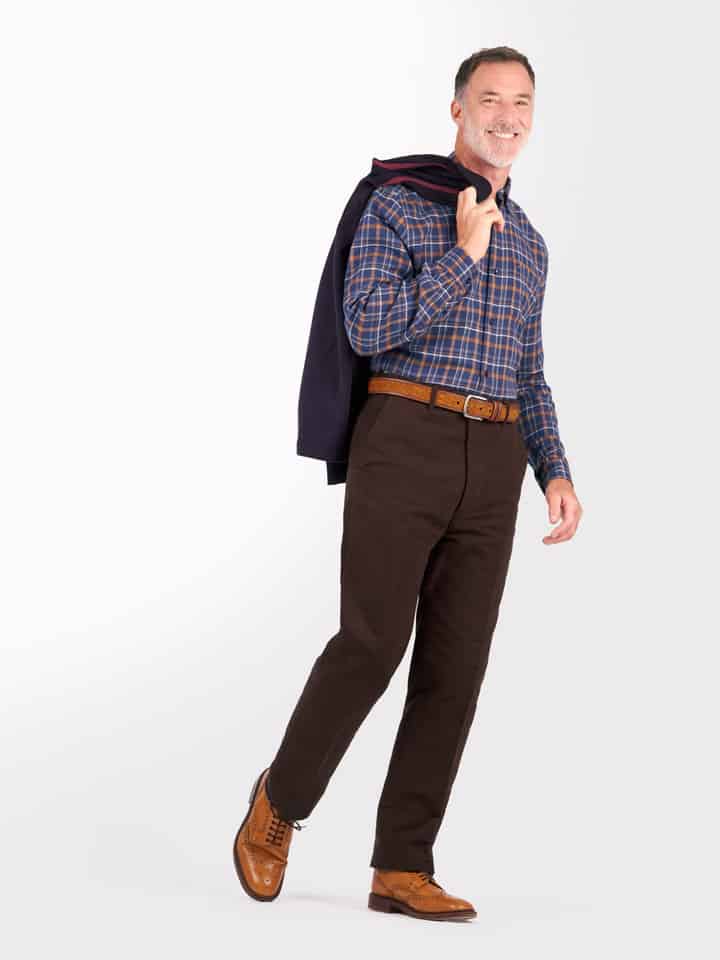 Brushed Checked Shirt model 01