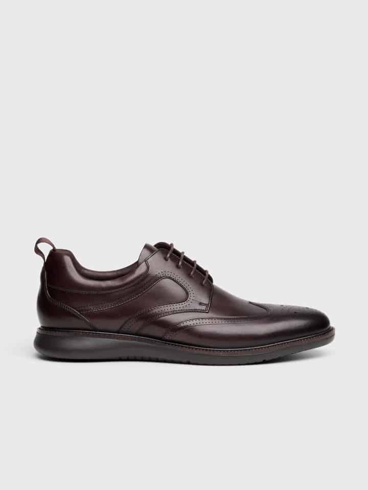 Dark Brown Casual Brogues Side