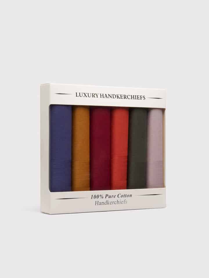 6 Pack coloured Handkerchiefs